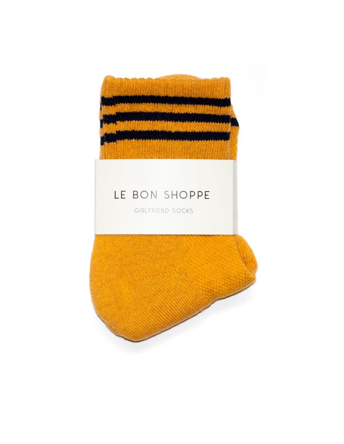 Gold Cotton Girlfriend Socks, Le Bon Shoppe