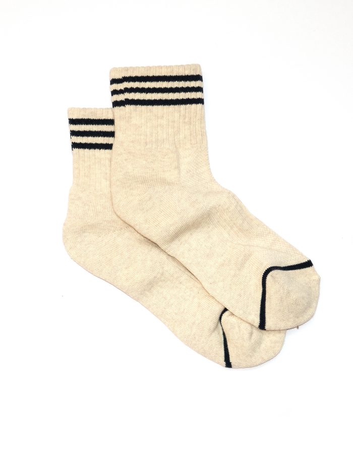 Oatmeal Cotton Girlfriend Socks, Le Bon Shoppe