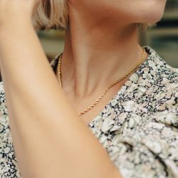 Gold Rope Twist Chain Necklace, Waterproof
