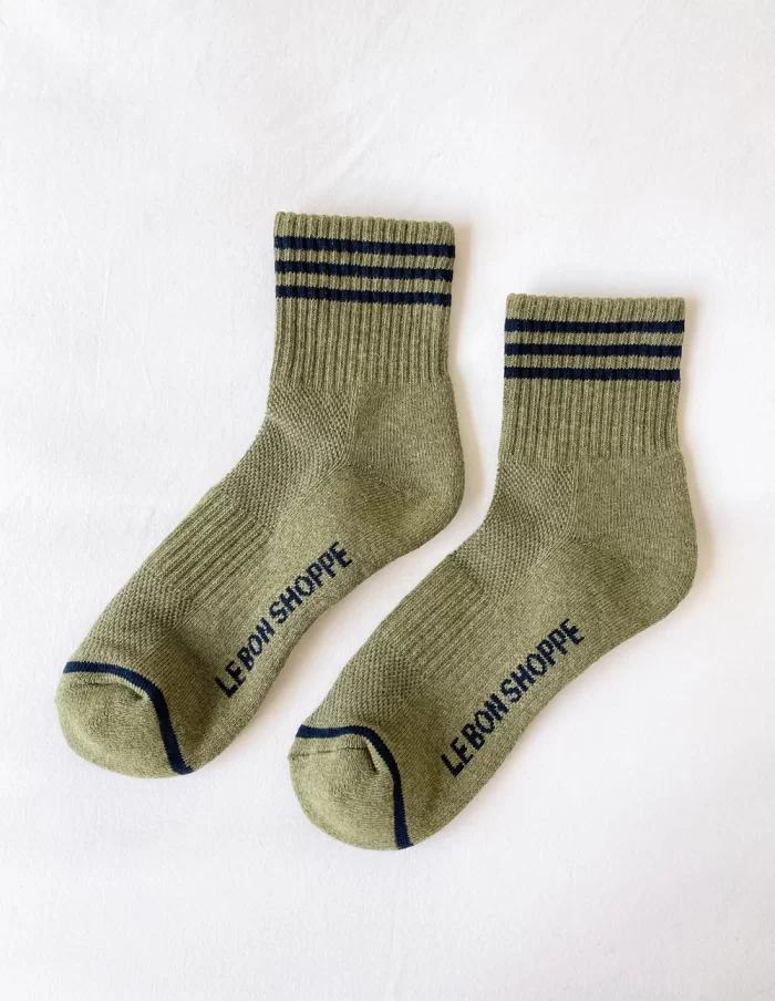 Sage Green Girlfriend Socks, Le Bon Shoppe