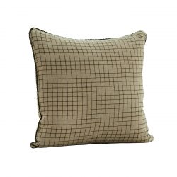 Checked Linen Cushion, Madam Stoltz