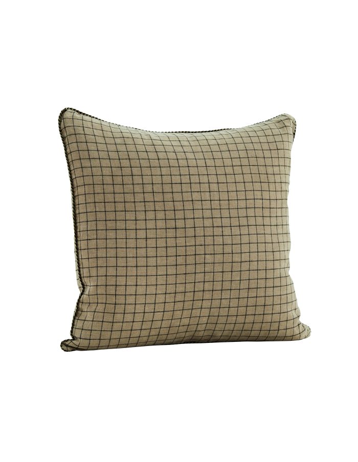 Checked Linen Cushion, Madam Stoltz