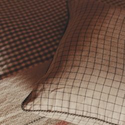 Checked Linen Cushion, Madam Stoltz