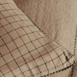 Checked Linen Cushion, Madam Stoltz