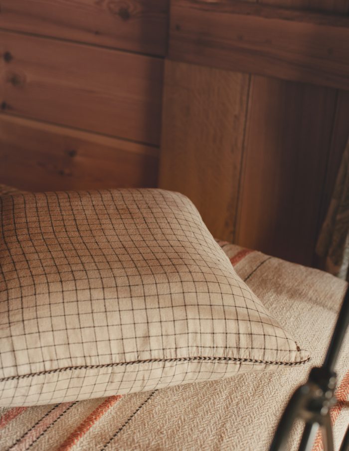 Checked Linen Cushion, Madam Stoltz