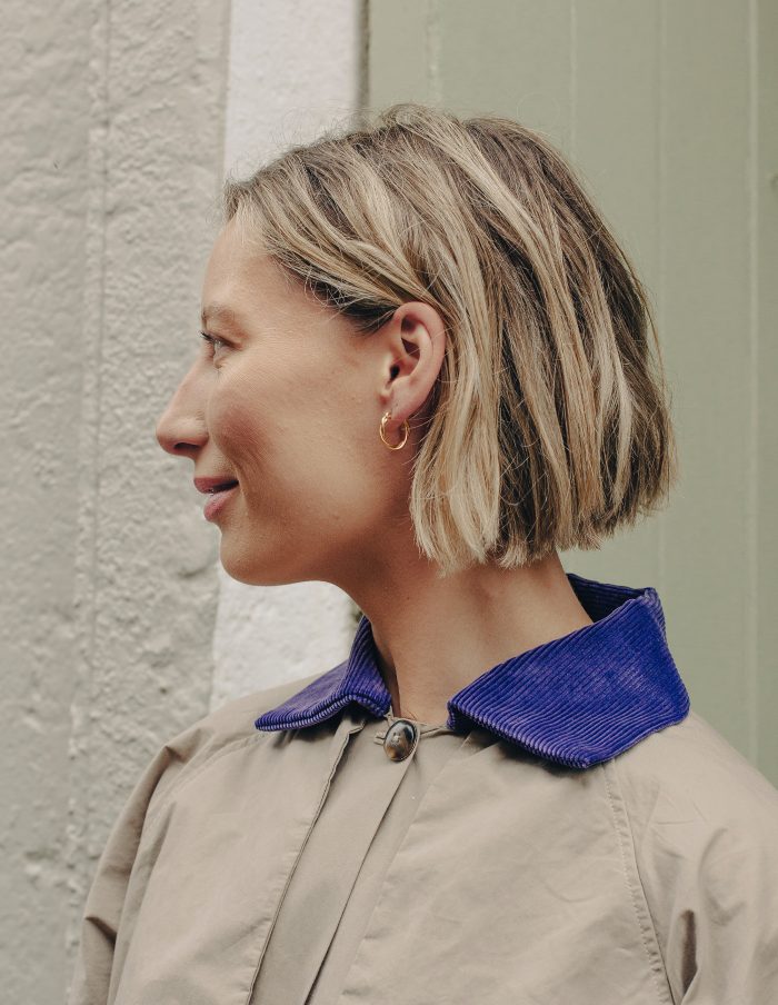 Gold Small Entwined Latch Hoop Earrings, Tarnish-Free Gold Plating
