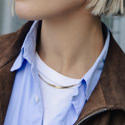 Gold Snake Chain Pendant Necklace, Tarnish-Free Gold Plating