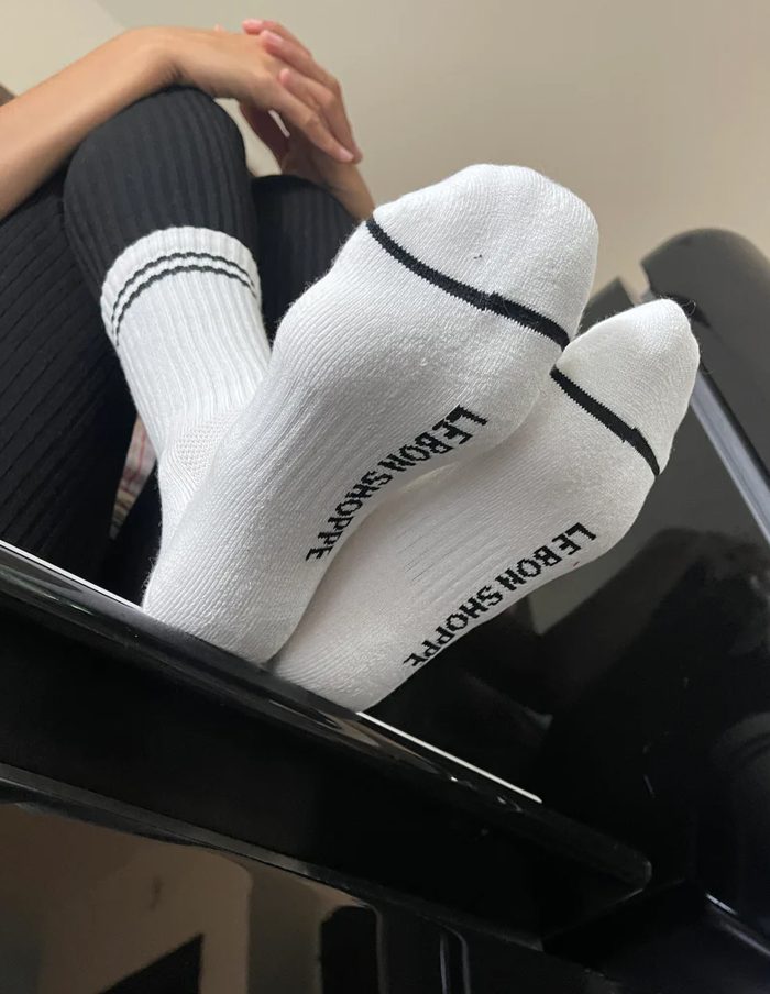 Classic White Boyfriend Socks, Le Bon Shoppe