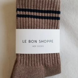 Cocoa Boyfriend Socks, Le Bon Shoppe