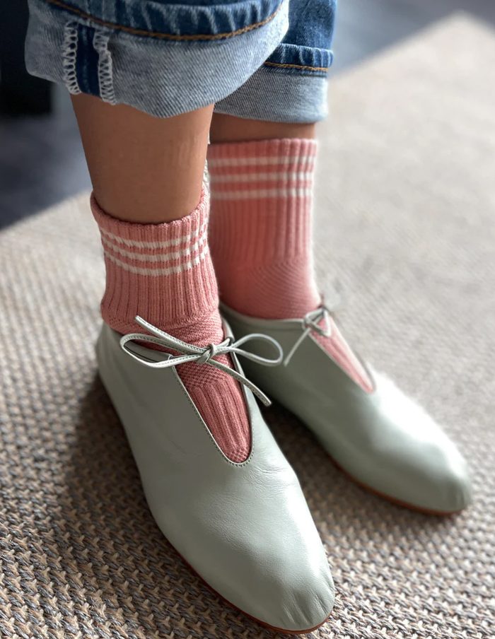 Salmon Pink Girlfriend Socks, Le Bon Shoppe