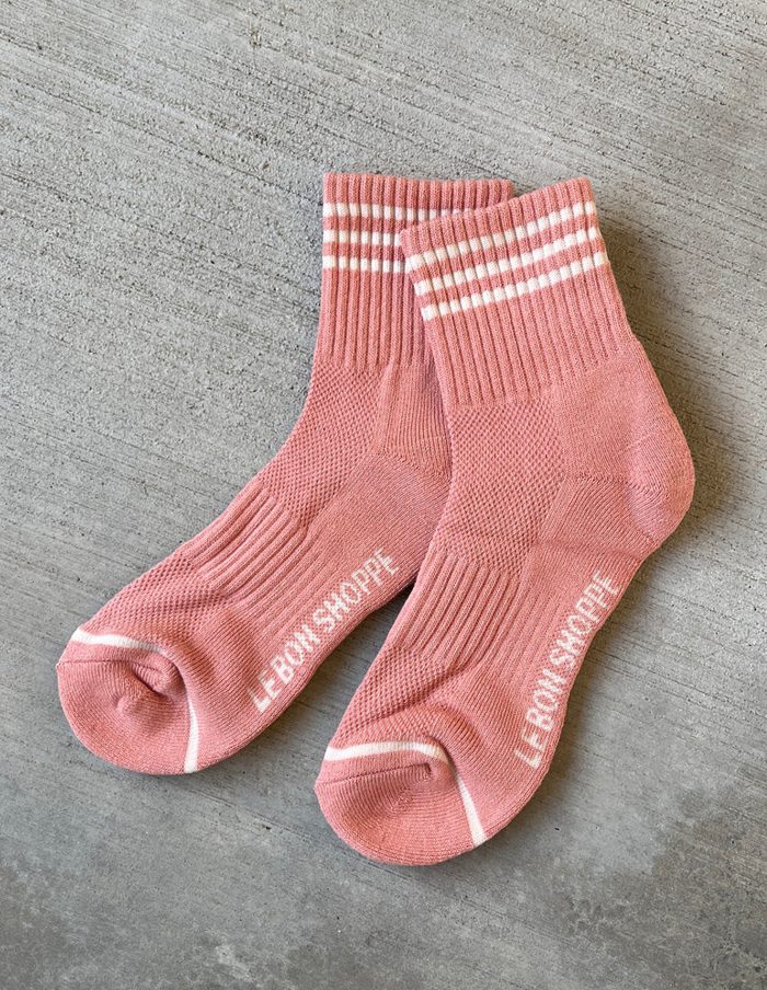 Salmon Pink Girlfriend Socks, Le Bon Shoppe