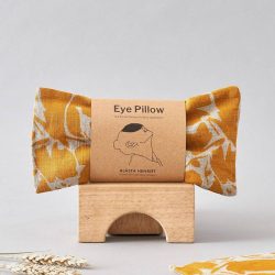 Printed Yellow Linen Eye Pillow, Blästa Henriët