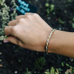 Silver Twist Cuff Bangle, Tarnish-Free Silver Plating