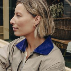 Gold Ridge Twist Hoop Earrings, Tarnish-Free Gold Plating