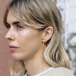 Gold Large Entwined Latch Hoop Earrings, Tarnish-Free Gold Plating