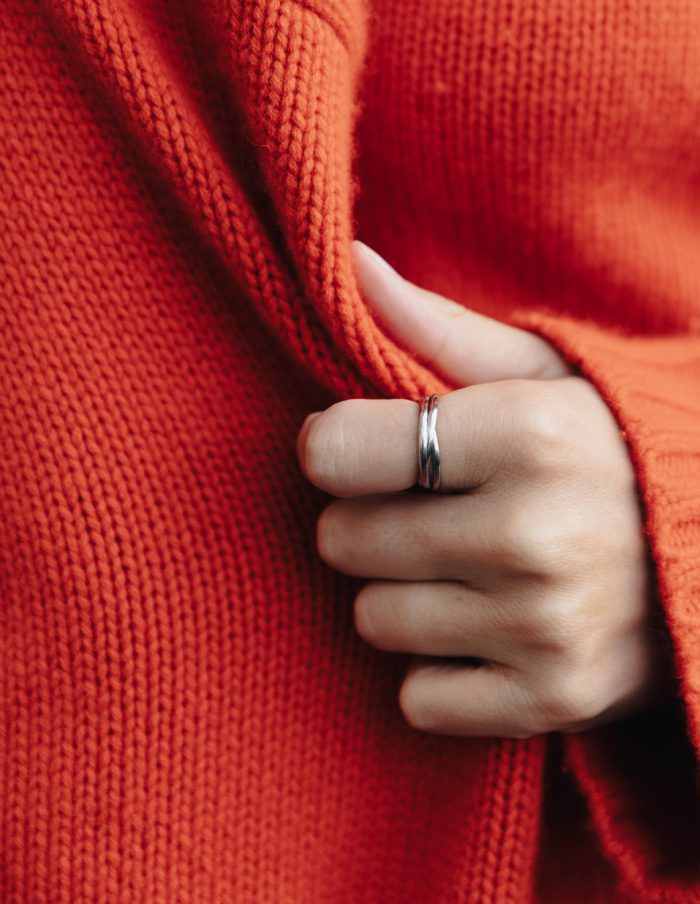 Silver Entwine Ring, Tarnish-Free Silver Plating