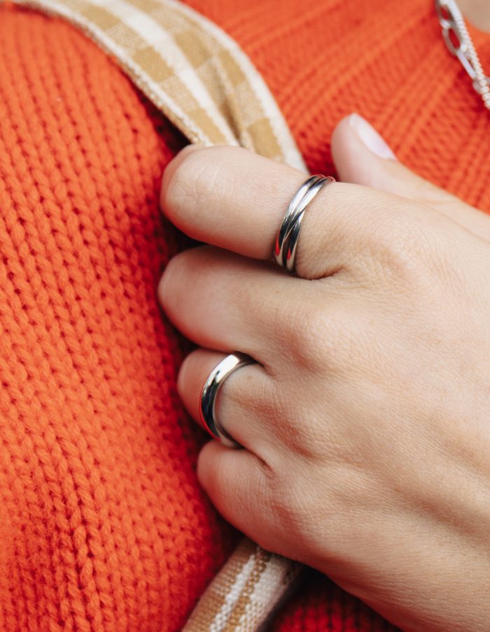 Silver Entwine Ring, Tarnish-Free Silver Plating