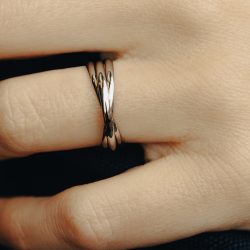 Silver Entwine Ring, Waterproof