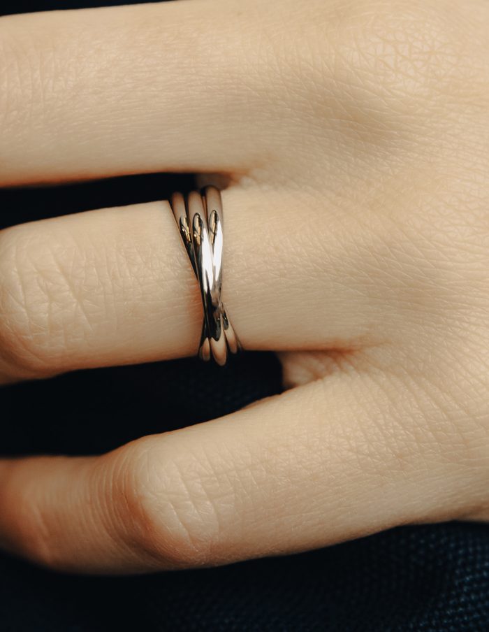Silver Entwine Ring, Waterproof