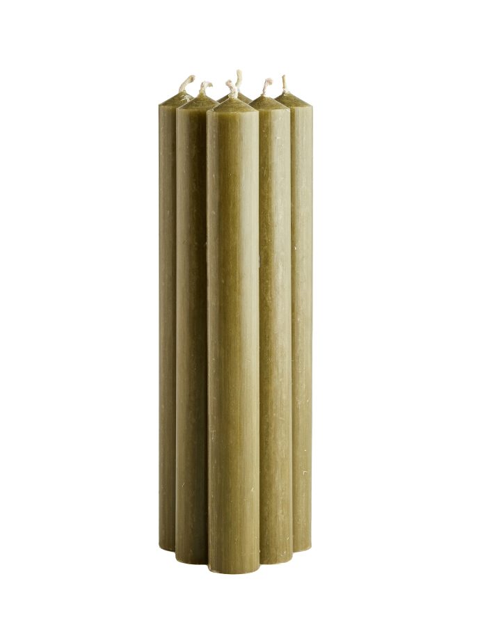 Olive Green Dinner Candle Gift Set, St Eval