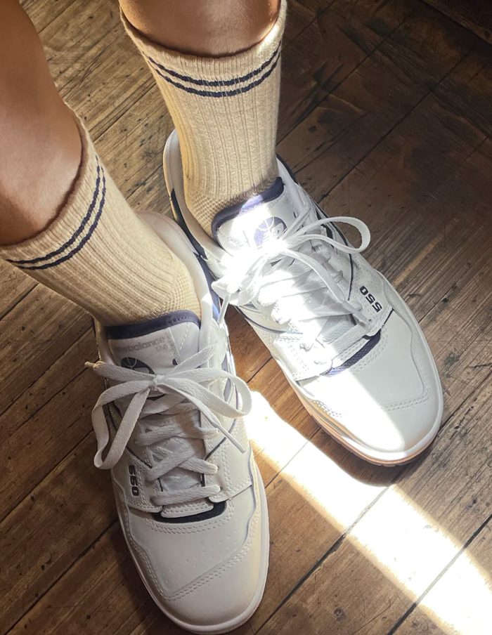 Cashew Cream Boyfriend Socks, Le Bon Shoppe