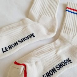 Milk White Boyfriend Socks, Le Bon Shoppe