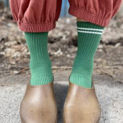 Moss Green Boyfriend Socks, Le Bon Shoppe