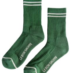 Moss Green Boyfriend Socks, Le Bon Shoppe