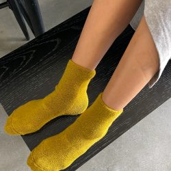 Green Olive Cloud Socks, Le Bon Shoppe