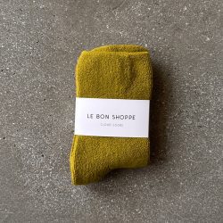 Green Olive Cloud Socks, Le Bon Shoppe
