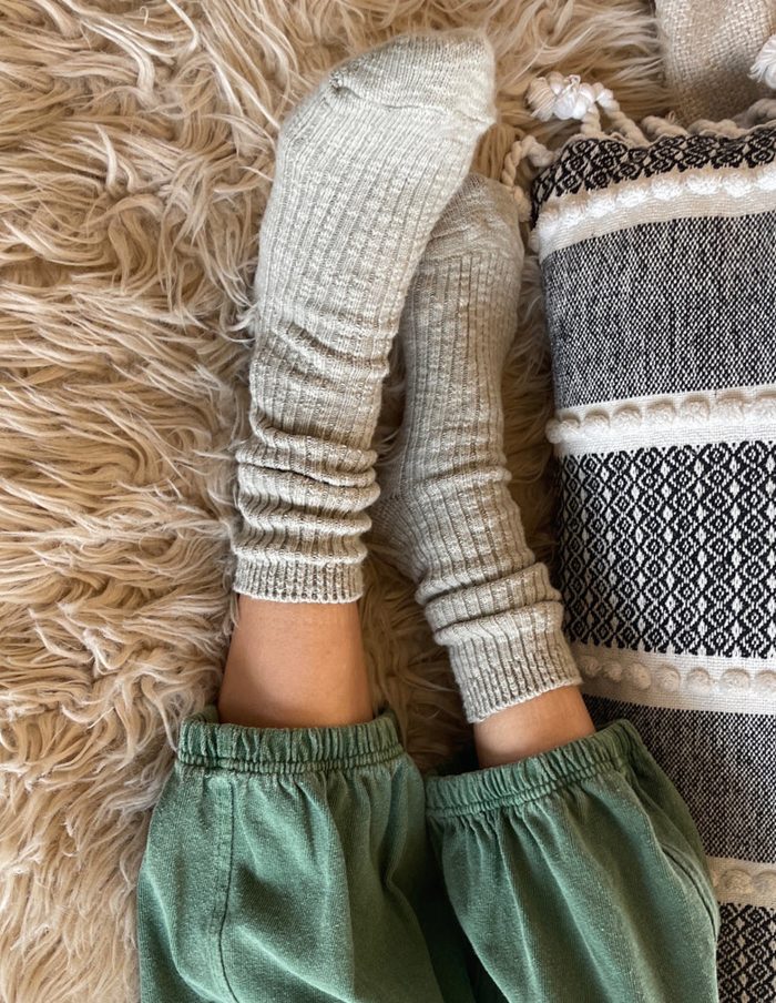 Smoked Sage Cottage Socks, Le Bon Shoppe