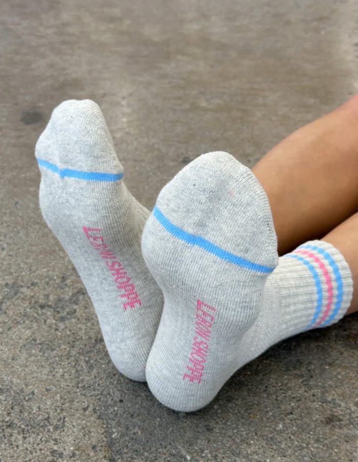 Bright Grey Girlfriend Socks, Le Bon Shoppe