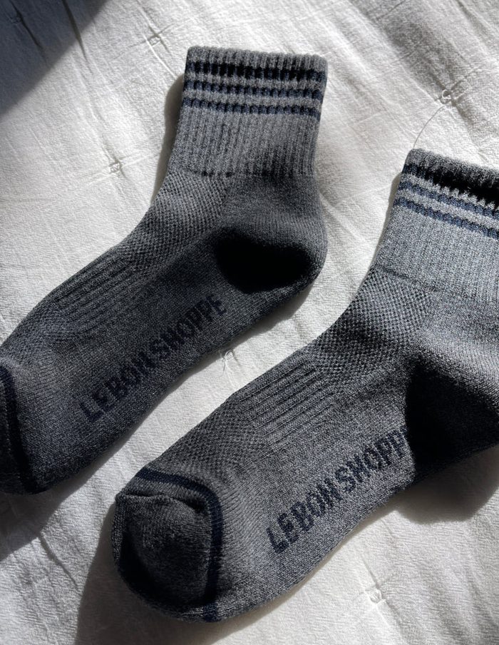 Soot Cotton Girlfriend Socks, Le bon Shoppe