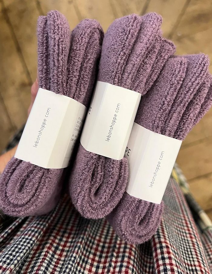 Plum Cloud Socks, Le Bon Shoppe