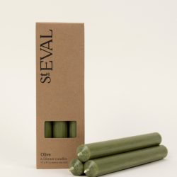 Olive Green Dinner Candle Set, St Eval