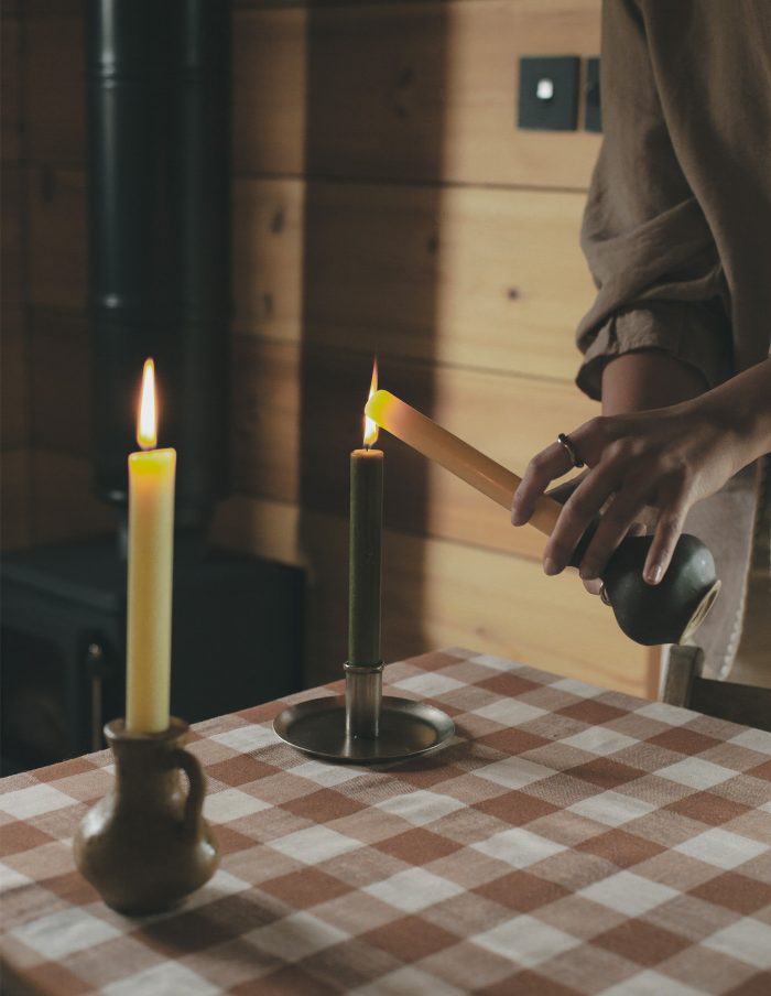 Olive Green Dinner Candle Set, St Eval