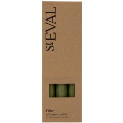 Olive Green Dinner Candle Set, St Eval