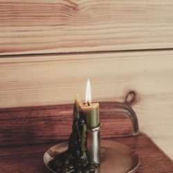 Olive Green Dinner Candle Set, St Eval