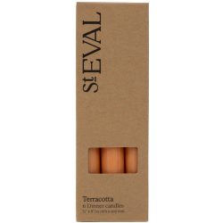 Terracotta Orange Dinner Candle Set, St Eval
