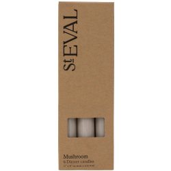 Mushroom Grey Dinner Candle Set, St Eval