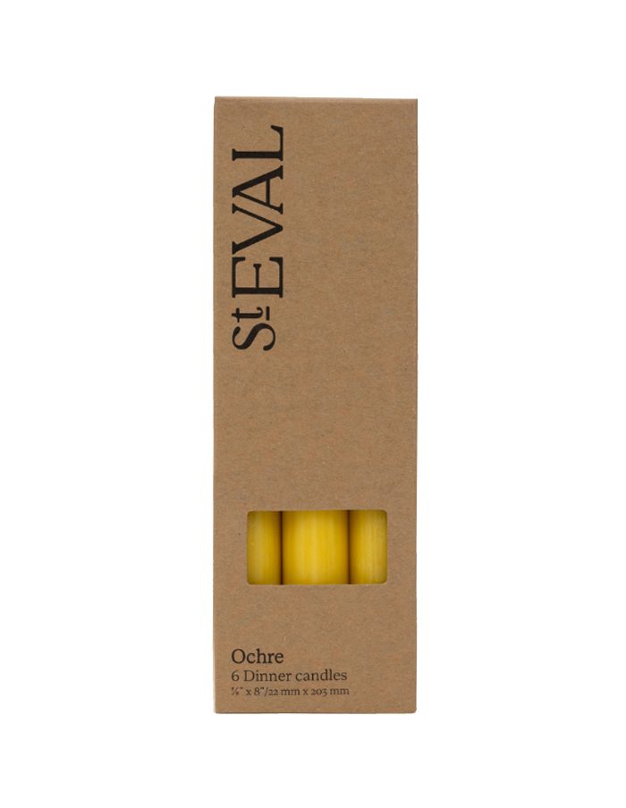 Ochre Yellow Dinner Candle Set, St Eval