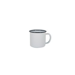 Navy Rimmed Enamel Espresso Cup, 130ml