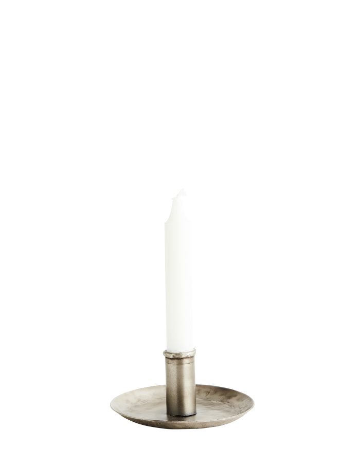 Antique Steel Hand Forged Candle Holder, Madam Stoltz
