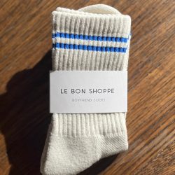 Ice Grey and Blue Boyfriend Socks, Le Bon Shoppe