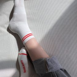 Clean White Boyfriend Socks, Le Bon Shoppe
