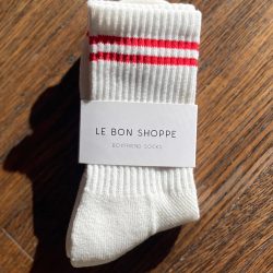 Clean White Boyfriend Socks, Le Bon Shoppe