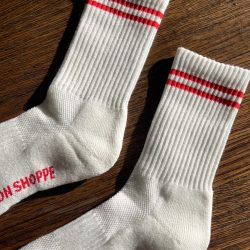 Clean White Boyfriend Socks, Le Bon Shoppe