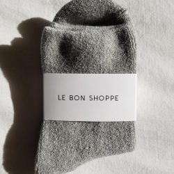 Heather Grey Cotton Cloud Socks, Le Bon Shoppe