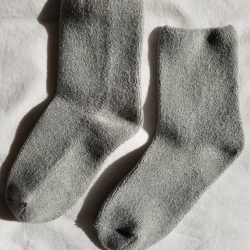 Heather Grey Cotton Cloud Socks, Le Bon Shoppe