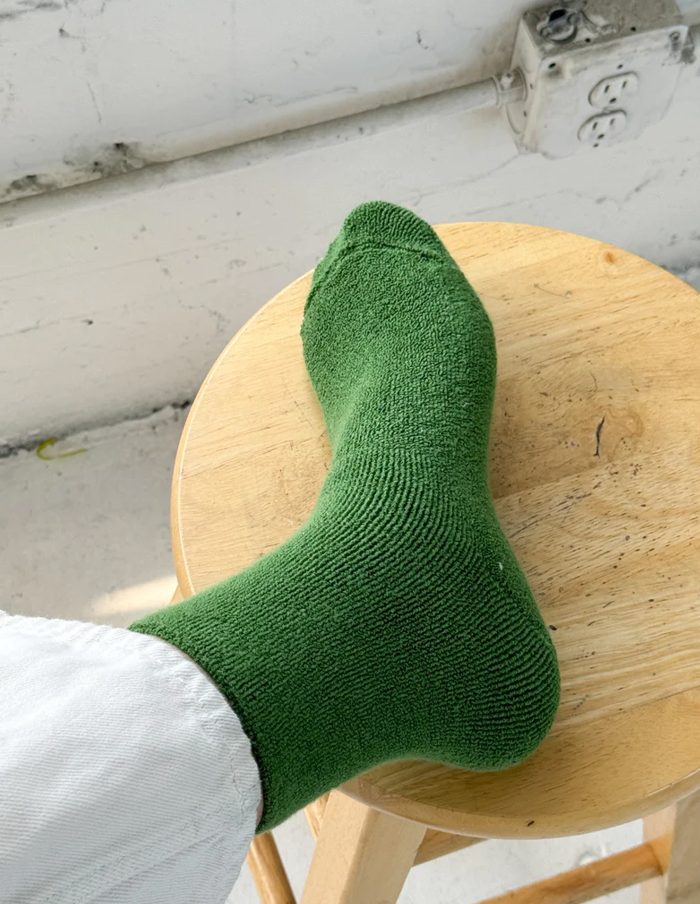 Kale Cotton Cloud Socks, Le Bon Shoppe